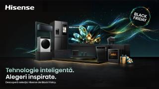 Hisense dă startul campaniei Black Friday 2026: Oferte la televizoare Mini-LED și electrocasnice, în trei valuri la Altex și din 6 noiembrie pe eMAG