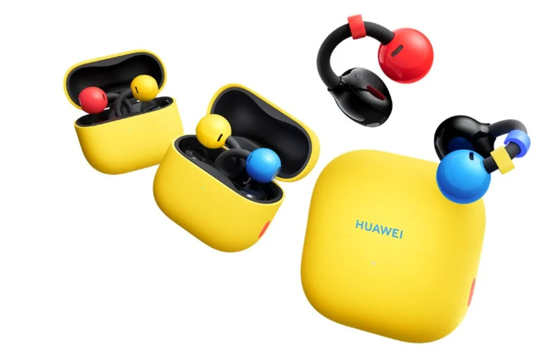 Huawei FreeClip 2 se transformă în căști-cercei bicolore, cu accesorii interschimbabile și carcasă galbenă