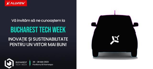 Visual Fan (Allview) participă la Bucharest Tech Week în perioada 26 - 28 mai unde va prezenta un nou automobil electric din segmentul Allview Auto