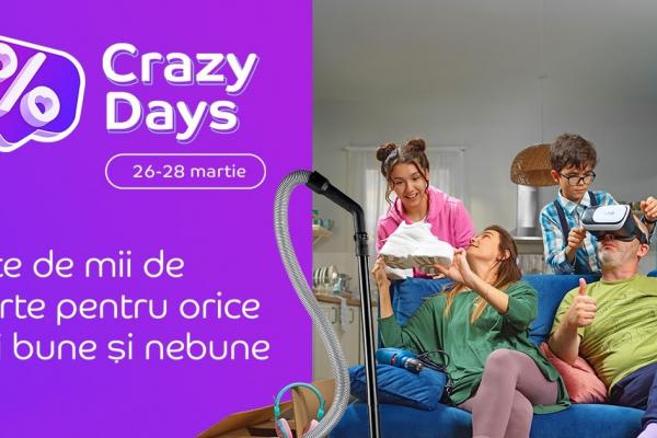 eMAG Crazy Days revine în perioada 26-28 martie cu mii de oferte bune! Ce produse pui în lista de favorite?
