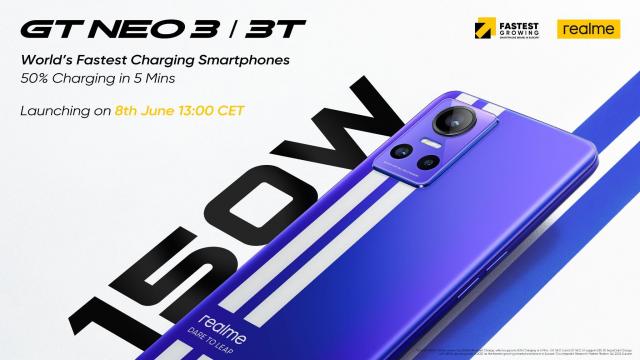 <b>realme GT Neo 3, smartphone-ul cu alimentare fulger la 150W, se lansează în Europa pe 8 iunie; Vine și realme GT Neo 3T </b>Finalul lunii martie ne-a adus printre altele și lansarea lui realme GT Neo 3, un smartphone cu încărcare fulger la 150W și procesor Dimensity 8100 la bord. Între timp a primit și o versiune Naruto, iar așa cum am aflat chiar ieri, pe data 