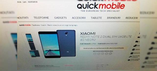 Quickmobile a vândut 150 de smartphone-uri Xiaomi Redmi Note 2 într-o singură oră, în urma reducerii preţului cu 33%; Urmează şi alte oferte atractive!
