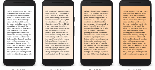 Google Play Books primeşte un mod special de citit nocturn, care nu solicită ochii atât de mult