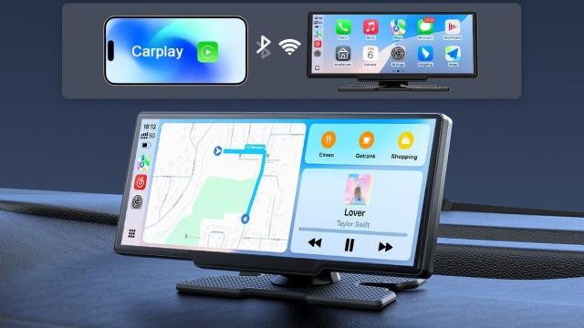 <b>E LUNI e AMAZON: sistem multimedia auto wireless, cu cameră de marșarier IP67, GPS, control vocal și actualizări OTA</b>Astăzi e despre upgrade-ul perfect pentru mașinile fără sistem multimedia modern. Pe Amazon Germania am găsit acest Avylet 8.1 Inch Wireless Carplay Display, un ecran portabil cu Apple CarPlay și Android Auto wireless, cameră de marșarier IP67, GPS