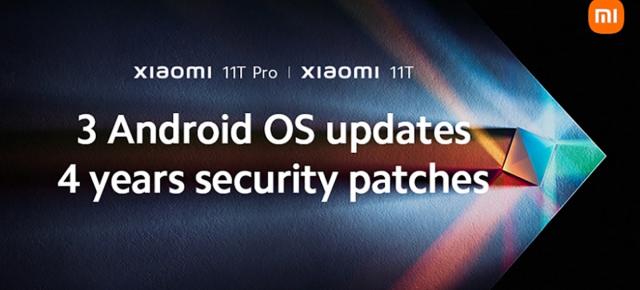 Xiaomi 11T și 11T Pro vor primi trei actualizări majore Android și patru ani de update-uri de securitate