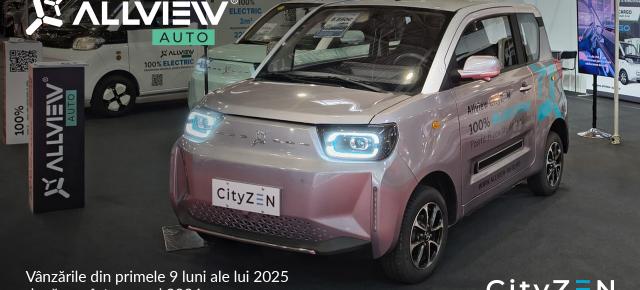 Allview CityZEN, în topul înmatriculărilor de electrice compacte! Creștere susținută în ciuda unui program Rabla întârziat