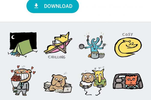Stickere Google Alo: nexus2cee_google-allo-sticker-packs-busy-dogs.jpg