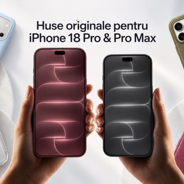 Huse originale iPhone 18 Pro disponibile pe eMAG