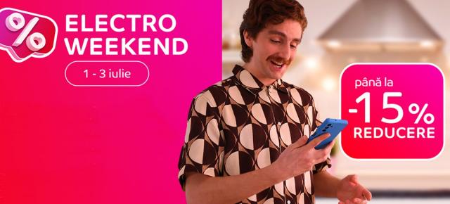 O nouă rundă din campania „Electro Weekend” a început la eMAG și ne aduce smart TV-uri, laptopuri, electrocasnice mari și mici cu extra-discount