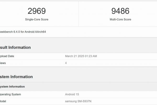 Samsung Galaxy S25 Edge - GeekBench 6 (Leak)