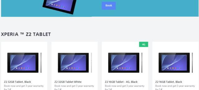 MWC 2014: Sony confirmă prețurile pentru versiunile Xperia Tablet Z2 și totodată oferă garanție extinsă pentru ele În baza unui preț de doar 1 Euro
