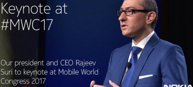CEO-ul Nokia, Rajeev Suri îşi confirmă prezenţa la MWC 2017, unde ar putea anunţa noi telefoane şi tablete