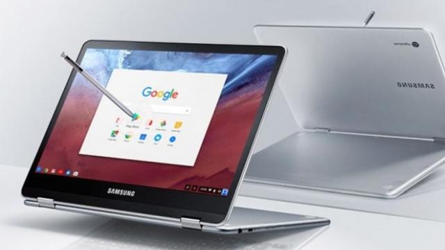 <b>Samsung pregăteşte un Chromebook Pro convertibil cu suport pentru stylus, ecran cu rezoluţie înaltă; Ar urma să coste 499 dolari</b>După lansarea versiunii aurii a tabletei Galaxy TabPro S, iată că sud-coreenii se pregătesc pentru lansarea unui Chromebook de această dată. Produsul ar urma să fie numit Chromebook Pro, și să ne ofere la pachet dotări precum 4 GB memorie RAM, un procesor