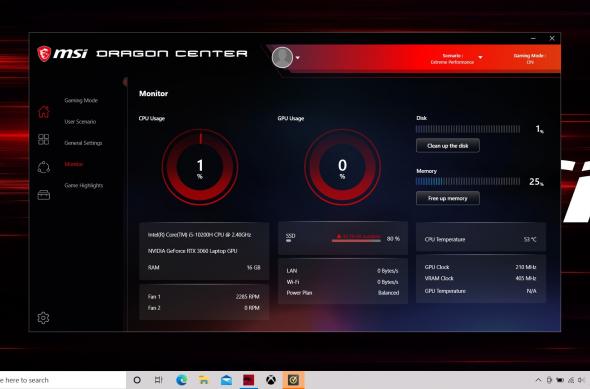 MSI GF65 Thin 10UE - Galerie Dragon Center: Screenshot (34).jpg