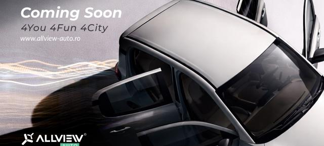 Allview va lansa la început de martie un rival pentru Dacia Spring! Are 4 locuri și îl vedem în teasere! 