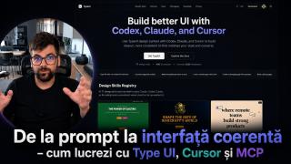 De la prompt la interfață grafică coerentă - cum lucrezi cu Type UI, Cursor și MCP