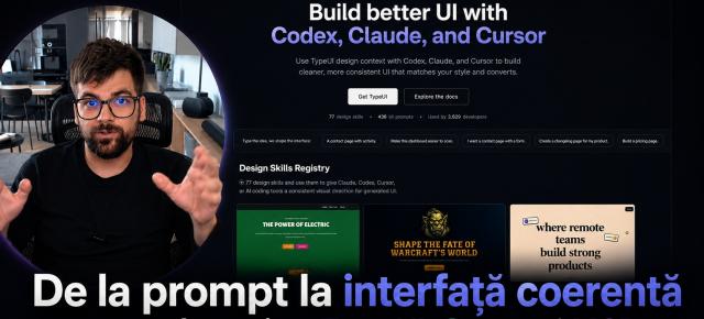 De la prompt la interfață grafică coerentă - cum lucrezi cu Type UI, Cursor și MCP