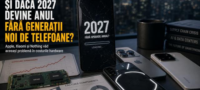 Și dacă 2027 devine anul fără generații noi de telefoane? Apple, Xiaomi și Nothing văd aceeași problemă în costurile hardware
