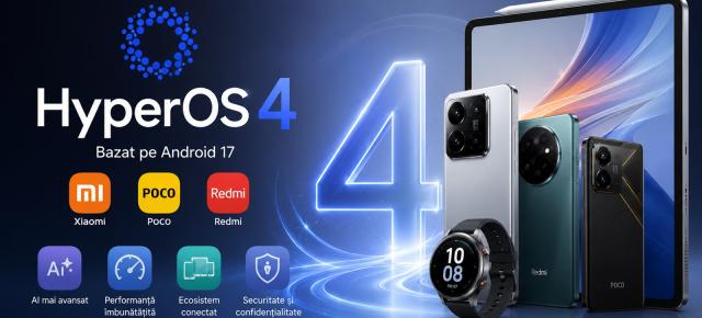 HyperOS 4: Lista completă a telefoanelor / tabletelor Xiaomi, POCO și Redmi  care vor primi actualizarea bazată pe Android 17