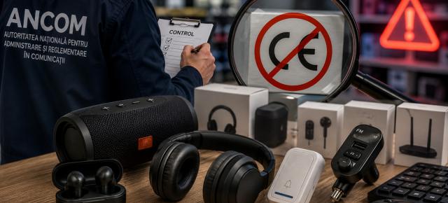 Sute de sancțiuni după controalele ANCOM! Boxe, căști și alte dispozitive wireless neconforme printre produsele vizate