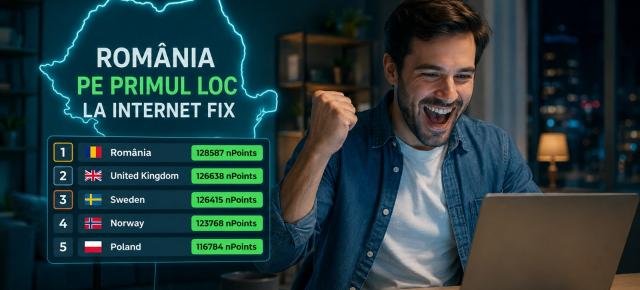 România este pe primul loc la internet fix în 2026! Am depășit Regatul Unit și Suedia în clasamentul nPerf