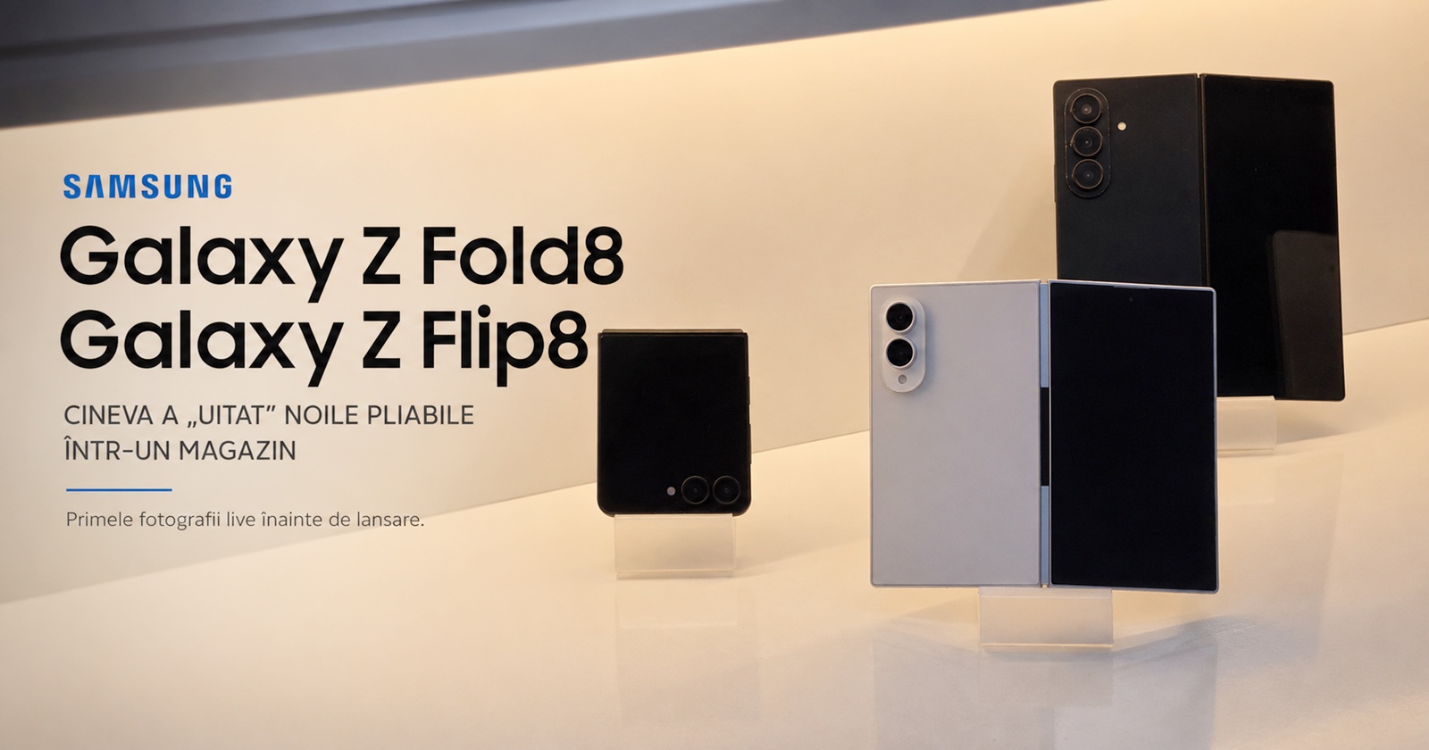 Cineva a „uitat” Galaxy Z Fold8, Galaxy Z Flip8 într-un magazin; Iată fotografii live
