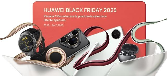 Top 5 gadgeturi Huawei cu reducere de Black Friday; Coduri promo active și bonusuri atractive pe Huawei Store