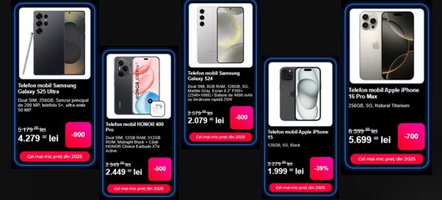 Am selectat cele mai interesante 5 telefoane din oferta eMAG de Black Friday 2025
