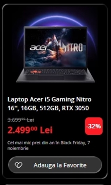 Black Friday 2025, Live Blogging Mobilissimo; Reduceri și cataloage eMAG, PC Garage, Fashion Days, evoMAG.ro, Flanco... - imaginea 151