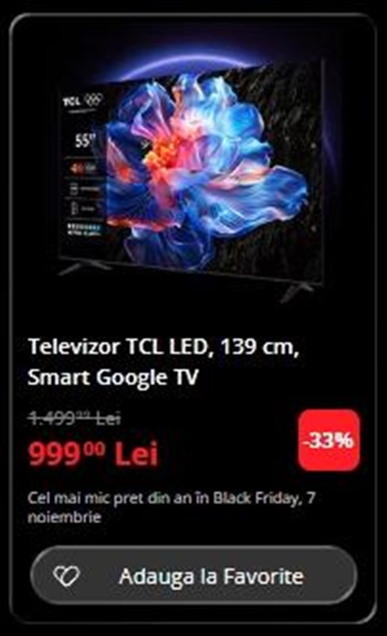 Black Friday 2025, Live Blogging Mobilissimo; Reduceri și cataloage eMAG, PC Garage, Fashion Days, evoMAG.ro, Flanco... - imaginea 167