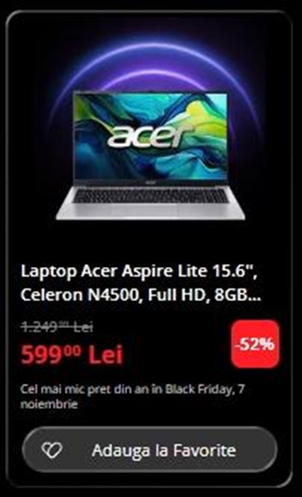 Black Friday 2025, Live Blogging Mobilissimo; Reduceri și cataloage eMAG, PC Garage, Fashion Days, evoMAG.ro, Flanco... - imaginea 169