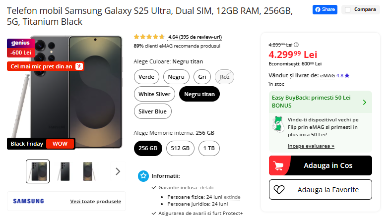 Black Friday 2025, Live Blogging Mobilissimo; Reduceri și cataloage eMAG, PC Garage, Fashion Days, evoMAG.ro, Flanco... - imaginea 334