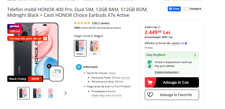 Black Friday 2025, Live Blogging Mobilissimo; Reduceri și cataloage eMAG, PC Garage, Fashion Days, evoMAG.ro, Flanco... - imaginea 347