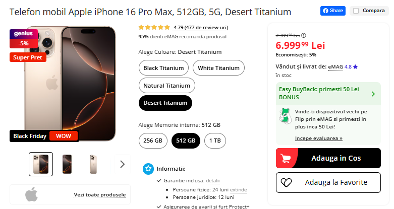 Black Friday 2025, Live Blogging Mobilissimo; Reduceri și cataloage eMAG, PC Garage, Fashion Days, evoMAG.ro, Flanco... - imaginea 356