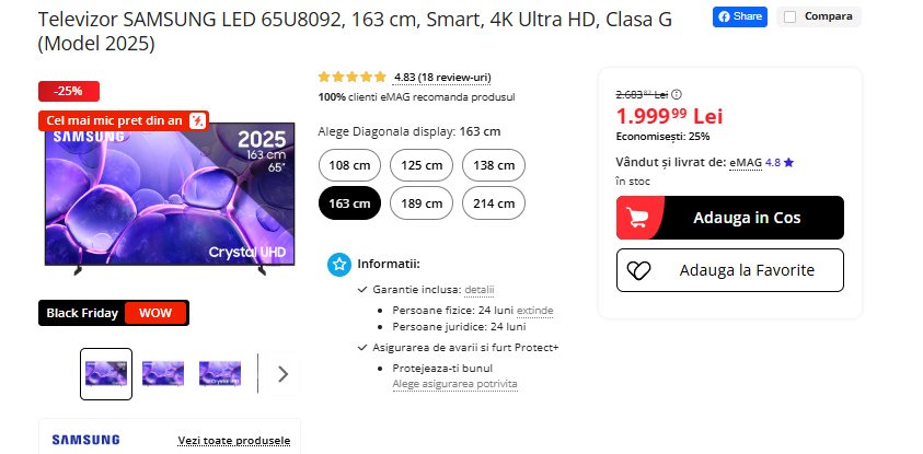 Black Friday 2025, Live Blogging Mobilissimo; Reduceri și cataloage eMAG, PC Garage, Fashion Days, evoMAG.ro, Flanco... - imaginea 363