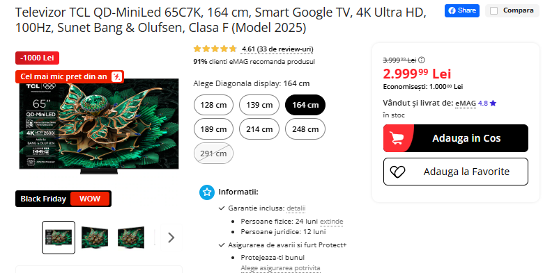 Black Friday 2025, Live Blogging Mobilissimo; Reduceri și cataloage eMAG, PC Garage, Fashion Days, evoMAG.ro, Flanco... - imaginea 365