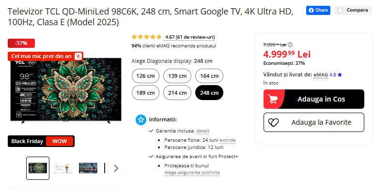 Black Friday 2025, Live Blogging Mobilissimo; Reduceri și cataloage eMAG, PC Garage, Fashion Days, evoMAG.ro, Flanco... - imaginea 367