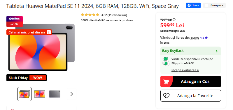 Black Friday 2025, Live Blogging Mobilissimo; Reduceri și cataloage eMAG, PC Garage, Fashion Days, evoMAG.ro, Flanco... - imaginea 437