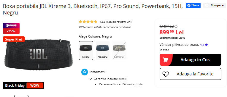 Black Friday 2025, Live Blogging Mobilissimo; Reduceri și cataloage eMAG, PC Garage, Fashion Days, evoMAG.ro, Flanco... - imaginea 441