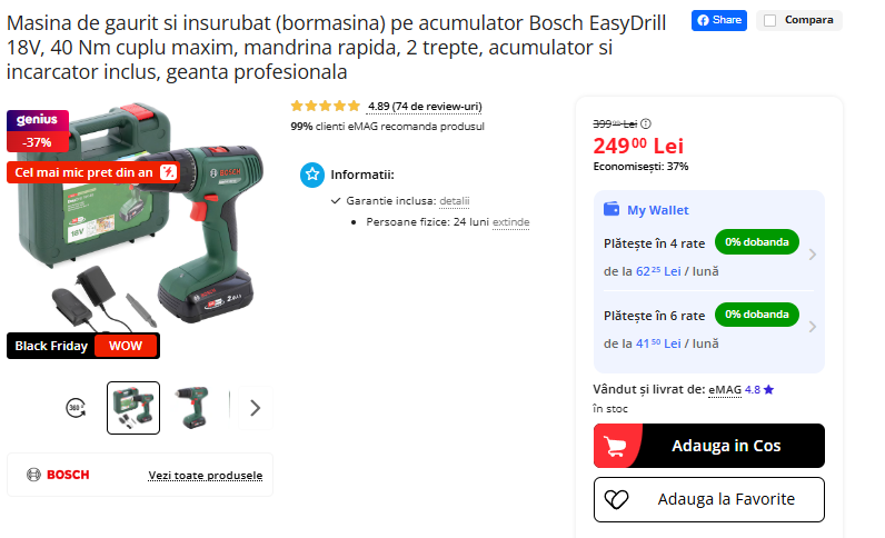 Black Friday 2025, Live Blogging Mobilissimo; Reduceri și cataloage eMAG, PC Garage, Fashion Days, evoMAG.ro, Flanco... - imaginea 457