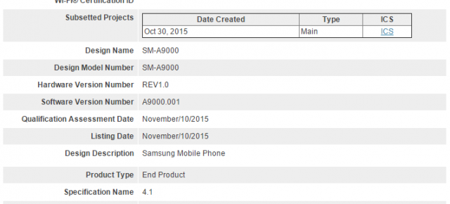 Samsung Galaxy A9 primește certificarea Bluetooth SIG; ar putea debuta până la sfârșitul anului