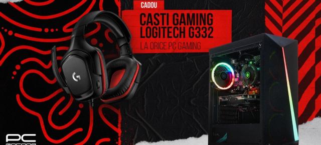 Ai cadou o pereche de căști Logitech G332 la achiziția unui sistem de gaming de pe PC Garage; Ce configurație alegi?
