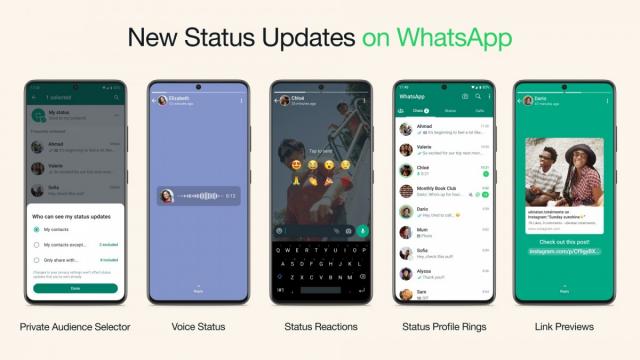 <b>WhatsApp aduce noi funcții în aplicația mobilă; Putem crea un status audio, alege cine să vadă statusurile noastre</b>WhatsApp continuă să aducă noutăți interesante în aplicația de mobil, iar astăzi descoperim ce funcții noi au fost asociate secțiunii Status, cu opțiuni de control asupra vizibilității statusului, preview de link-uri și alte lucruri interesante