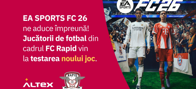 Demonstrează-ți talentul în FC 26 la evenimentul de lansare pregătit de ALTEX pe 26 septembrie! Cum câștigi un TV OLED dacă participi la turneul de fotbal virtual?