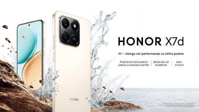 <b>HONOR aduce AI și baterie de 6.500mAh în zona entry-level; X7d are un preț bun și o cameră de 108MP</b>Honor a lansat în România modelul X7d, un telefon din gama accesibilă care reușește să vină cu dotări rare în zona asta de preț. Cea mai atipică funcție e butonul fizic dedicat AI – da, un buton în plus, care poate fi personalizat pentru tot felul de..