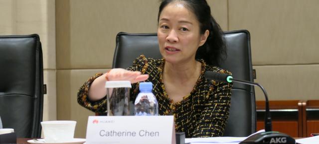 Catherine Chan, vice-președinte Huawei și membru în board-ul director al companiei, răspunde la întrebările grupului de jurnaliști din România (audio)  