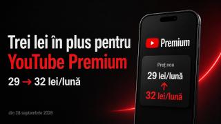 Trei lei în plus pentru YouTube Premium: cât va costa de acum planul Individual în România