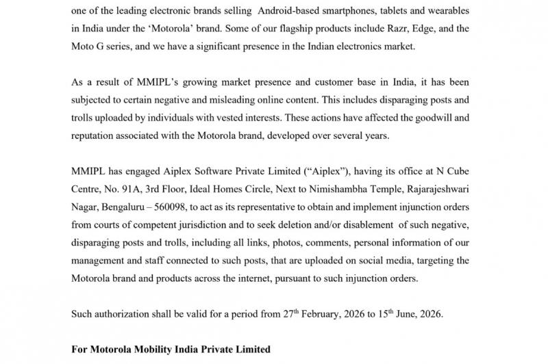 Motorola India, amenințări: image3.jpg