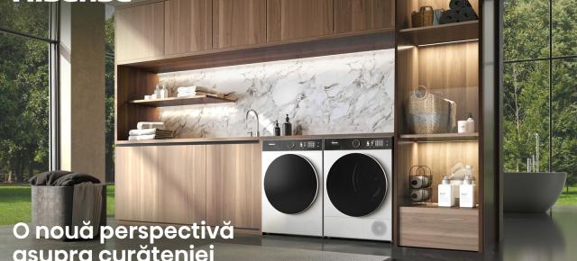Hisense lansează Infinite Series 5: Mașini de spălat și uscătoare inteligente, cu AI și modele 2-în-1 cu pompă de căldură
