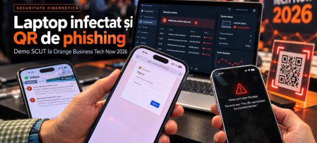 Am infectat intenționat un laptop și am scanat un QR de phishing la Orange Business Tech Now; Așa lucrează SCUT